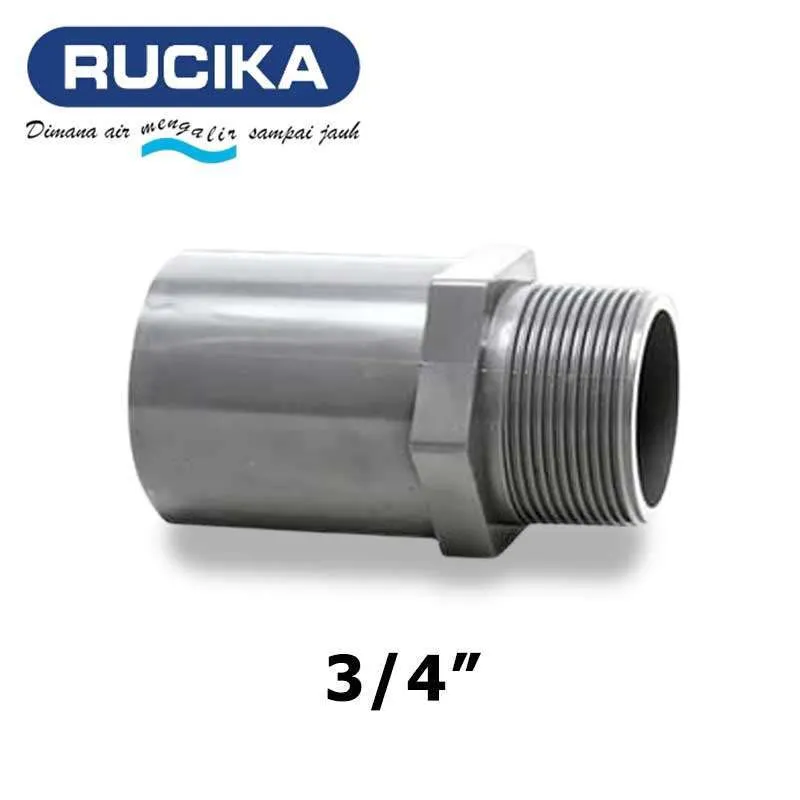 Socket drat luar 3/4" AW Rucika