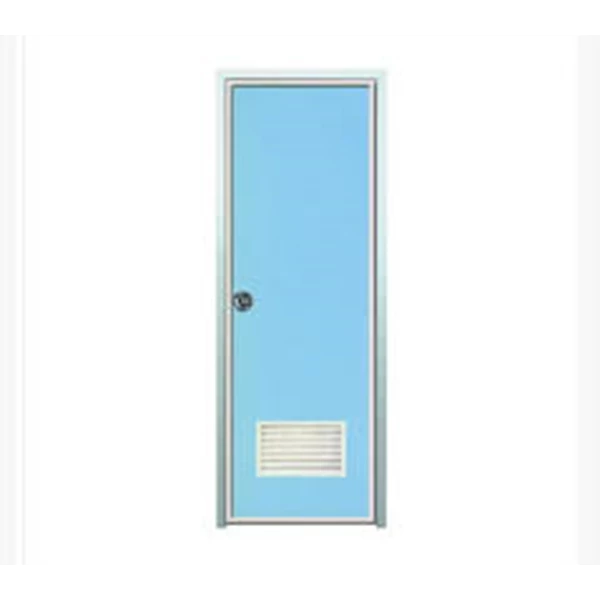 Pintu kamar mandi PVC biru